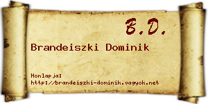 Brandeiszki Dominik névjegykártya
